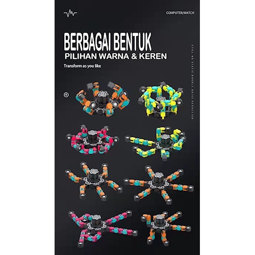 TERBARU !!! NEW Fingertip Mechanical Spinner Gyro Mainan Anak kreatif Yang Dapat Diubah Dalam Beberapa Bentuk Mainan Anak-anak Mekanis Kreatif Gyro Spinner Fidget Spinner Ujung Jari Dapat Berubah Bentuk DIY Baru