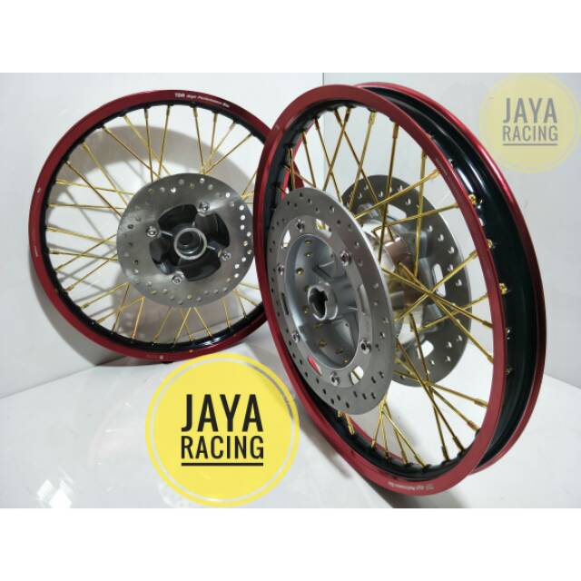 Sepaket velg Tdr ring 17 Vixion new Vixion lama tromol depan Double disc paket lngkap plus stel velg