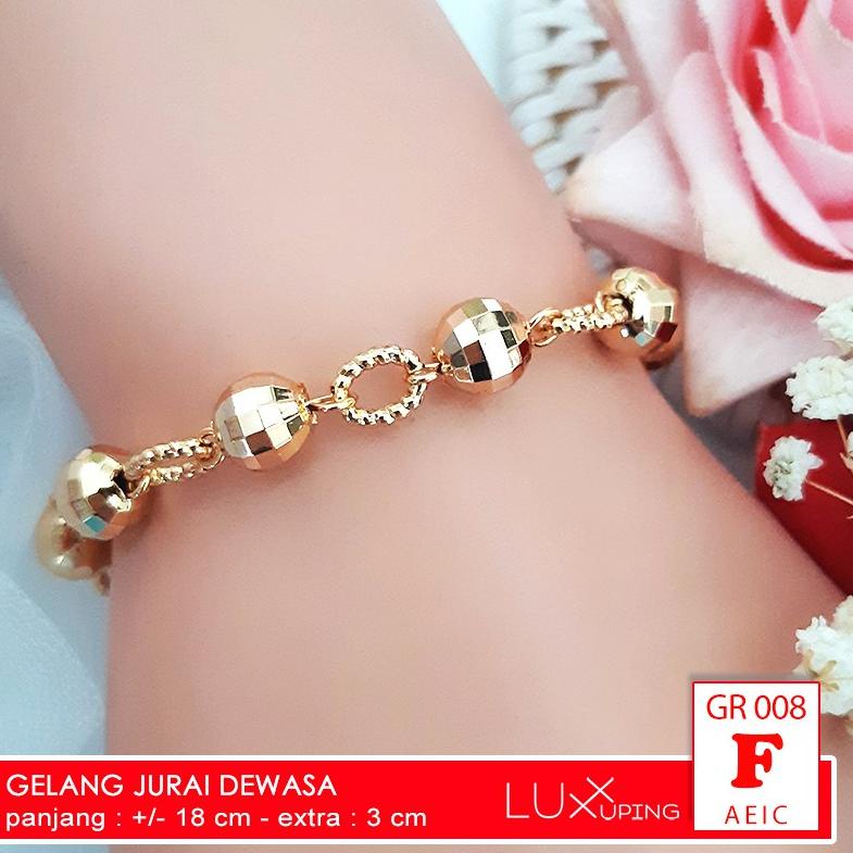 ❅ GR 008 Gelang Jurai Dewasa Terlaris Anggun Perhiasan Emas Cantik Gelang Xuping Gelang Tangan Bola 