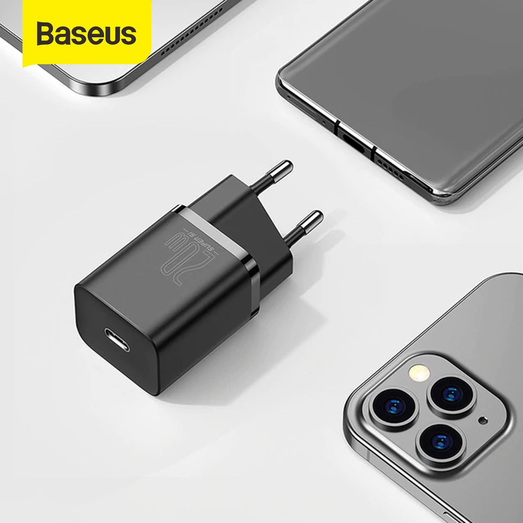 Bundling Baseus Kepala Charger Super Quick Charger Type C  TO LIGHTNING PD 20W 1set Charger iPhone  Garansi Resmi