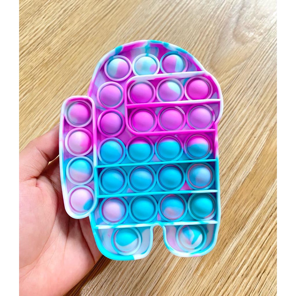 POP IT RAINBOW MAINAN SENSORY / MAINAN VIRAL POP IT RAINBOW JUMBO-AMONG US TIEDYE