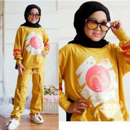 SET ALES SYARI KIDS BO Baju Gamis Syari Anak Perempuan Model Terbaru 2020 Baju Anak Umur 10-12 Tahun