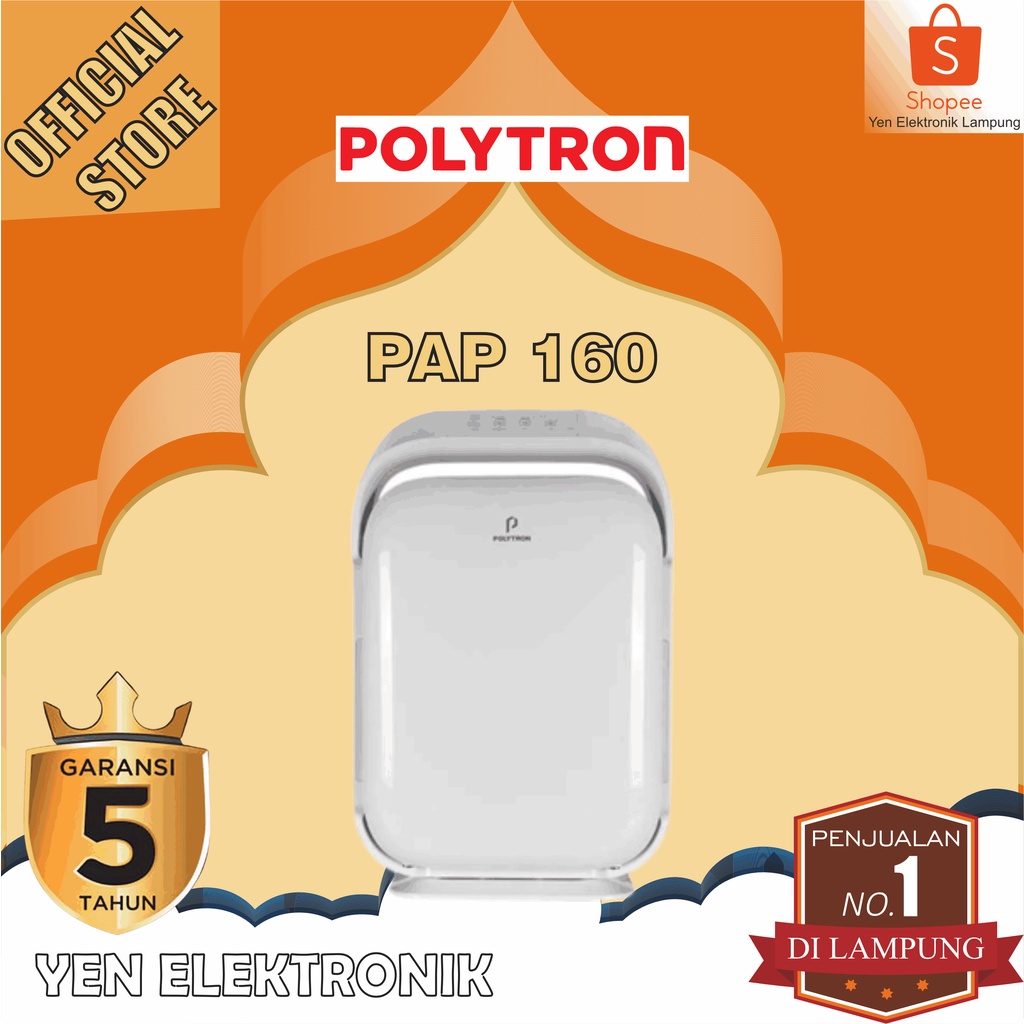 Air Purifier POLYTRON PAP 160 Coverage 60m2 Hepa Filter PAP160 Garansi Resmi POLYTRON 5 Tahun