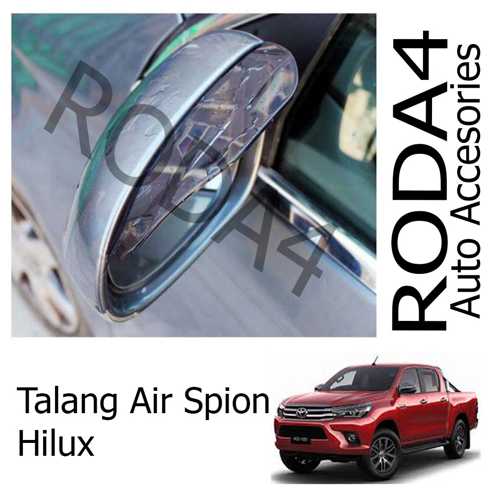 Talang Air / Mika Pelindung Spion Mobil dari Hujan (1 Set Isi 2) Hilux