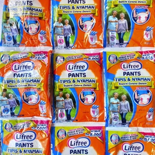 Image of Lifree pants popok celana dewasa manula sachet size M / L / XL