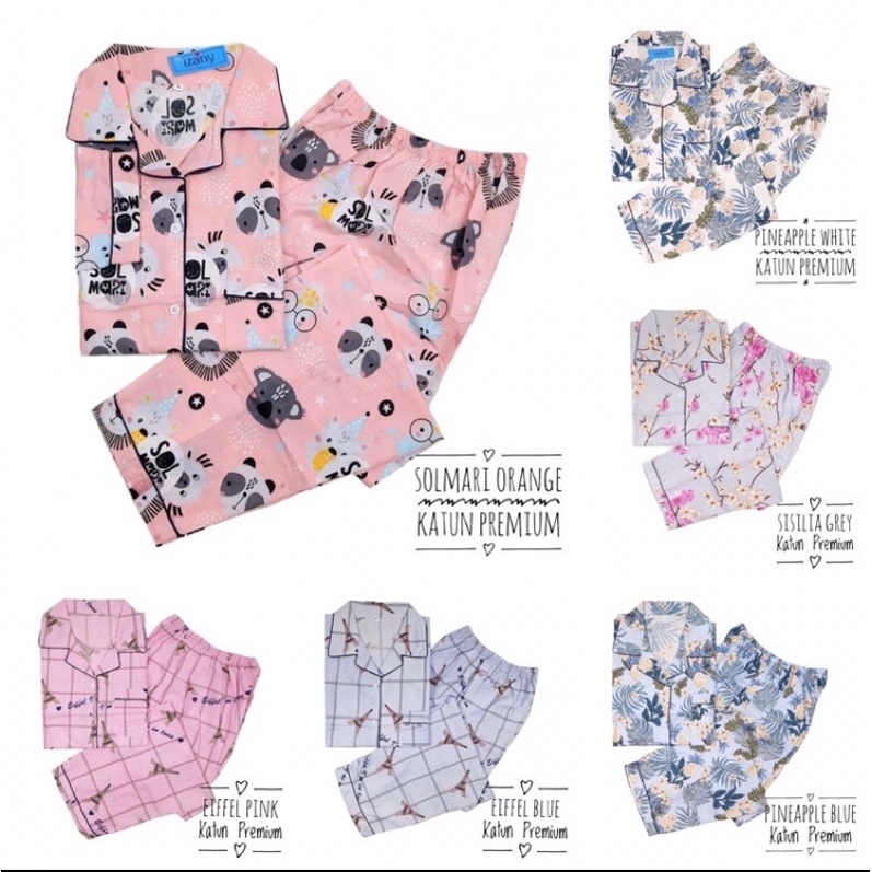 PIYAMA CP Bahan Katun Premium