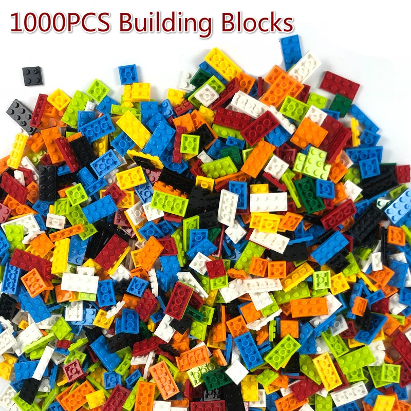 Mainan Lego Anak 1000 Pcs Building Blocks Bricks DIY Creative Bricks Bulk Model Figures Compatible
