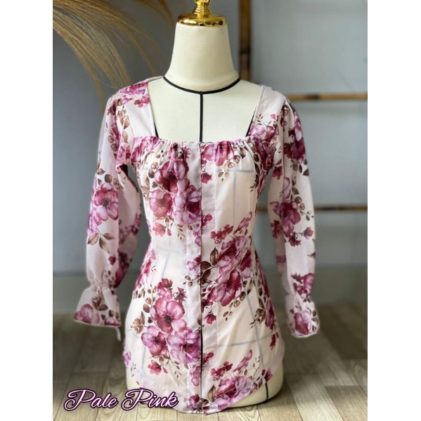 Ready Kebaya Sifon Kembang SabrinaTangan Karet  ada 6 varian warna