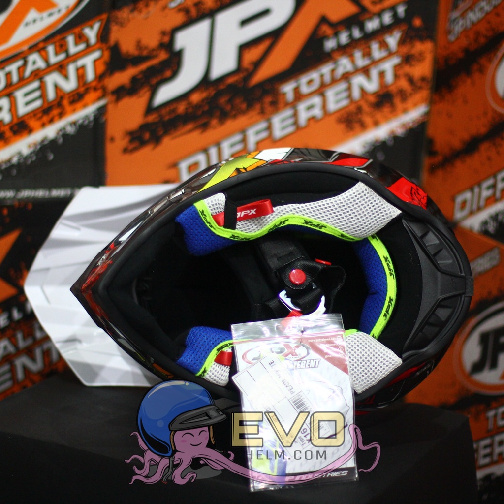 HELM JPX CROSS_SERI X16 - PEARL WHITE + GOOGLE SNAIL (ONGKIR 2 KG) HELM JPX TERBARU