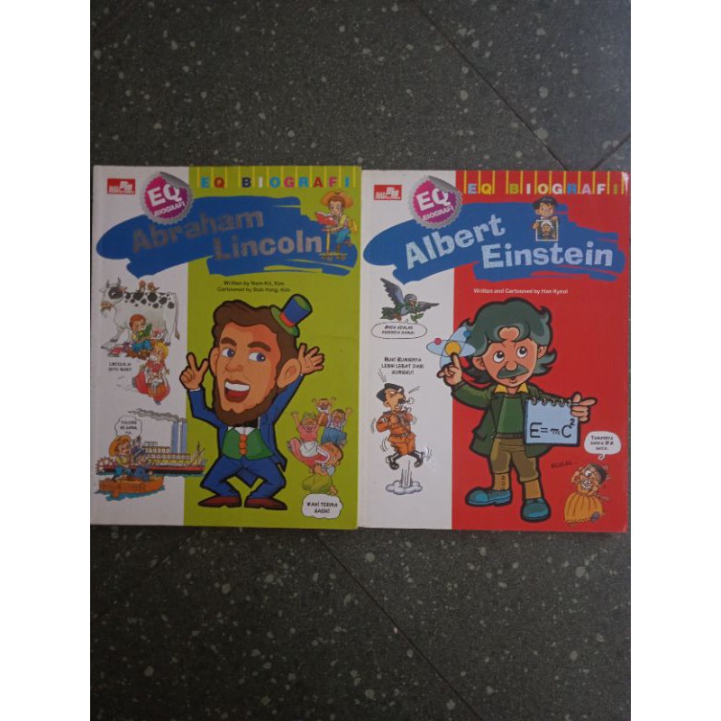 'JUAL PAKET' 2 BUKU EQ BIOGRAFI ALBERT EINSTEIN DAN ABRAHAM LINCOLN SPECIAL OFFER