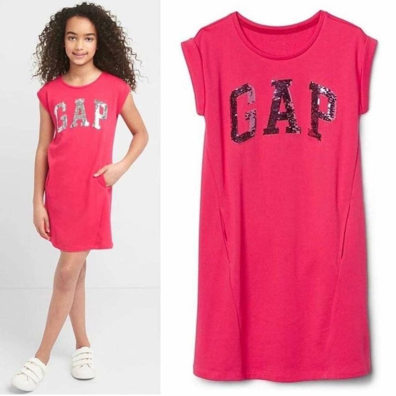 GapKids Girl's Flip Sequin Logo Dress.
