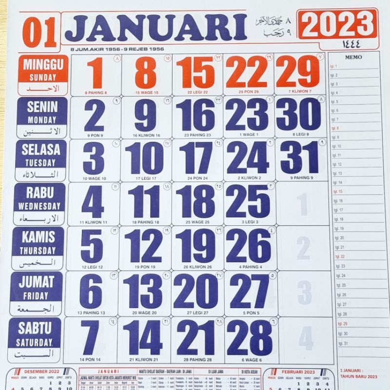#LC-ATK Kalender Dinding Kalender Bulanan Kalender Gantung