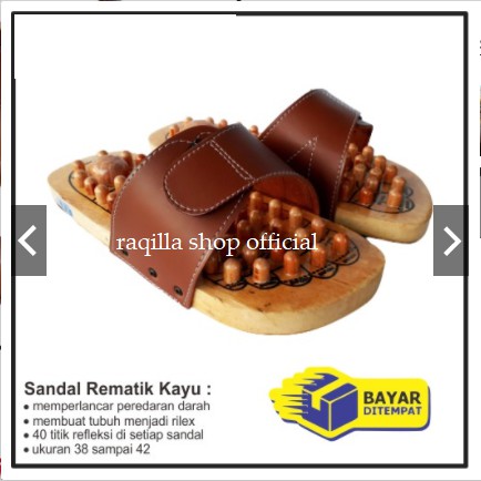 Sandal selop pria rematik kayu pria wanita slop terapi refleksi kesehatan murah size 38-42