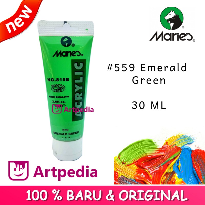 

Maries - Emerald Green / Maries Acrylic Paint 30ML (Cat Akrilik) Cat Acrylic Maries isi 30 ML