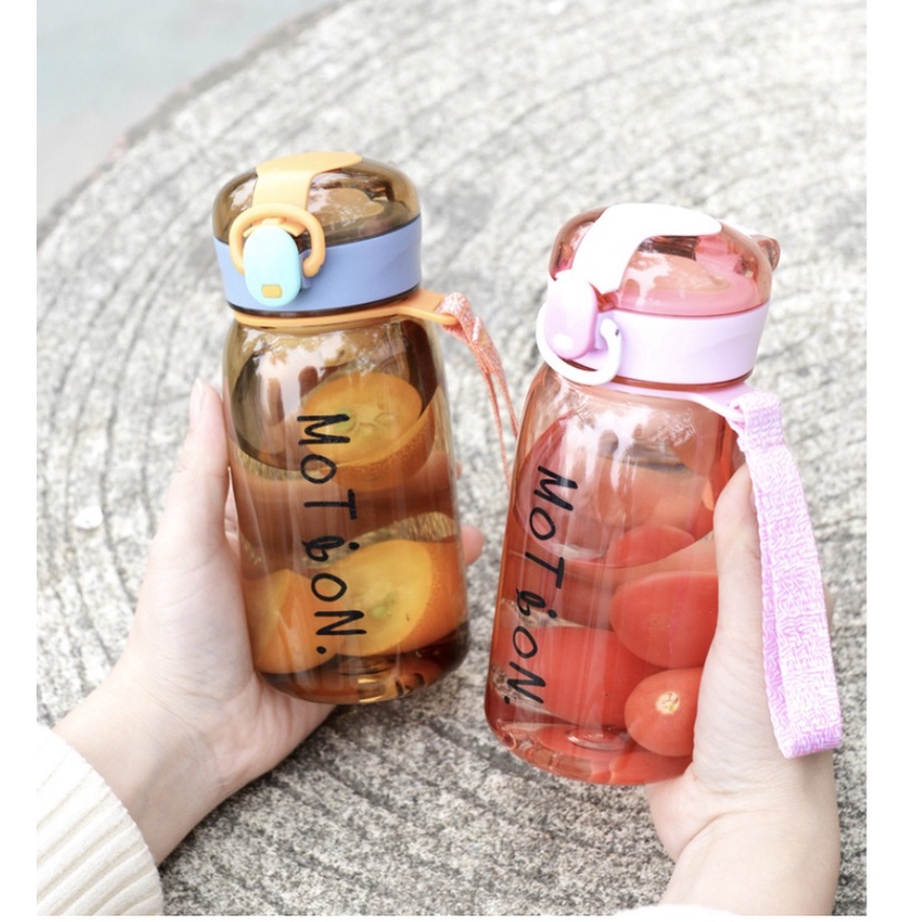 Botol Minum BPA Free bisa Infused Water 400 ML / Botol Air Ada Penyaring Anti Pecah Anti Tumpah FREE TALI Botol