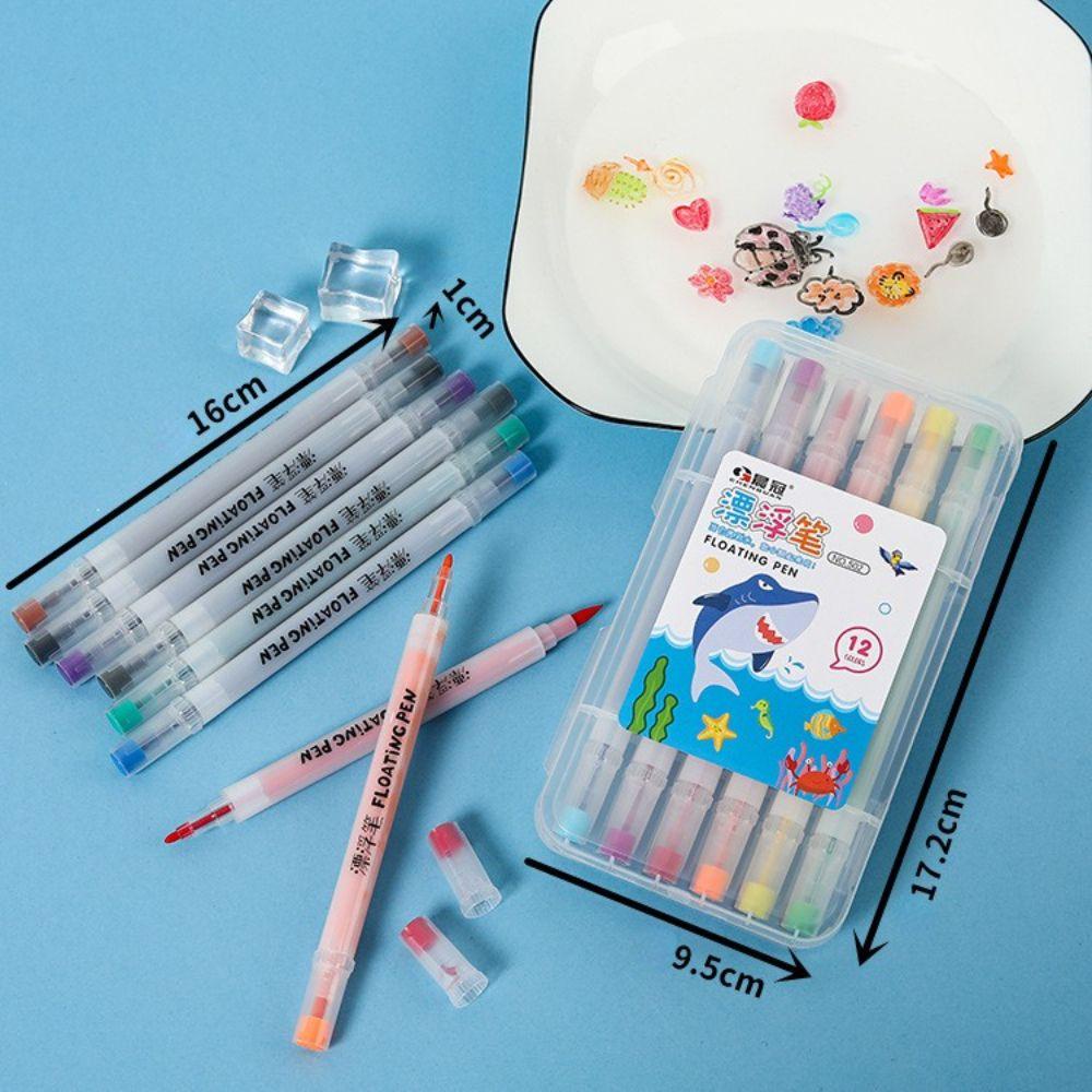 Pena Set Lukisan Air Agustina 12warna Doodle Anak Edukasi Dini Water Floating Marker Pen