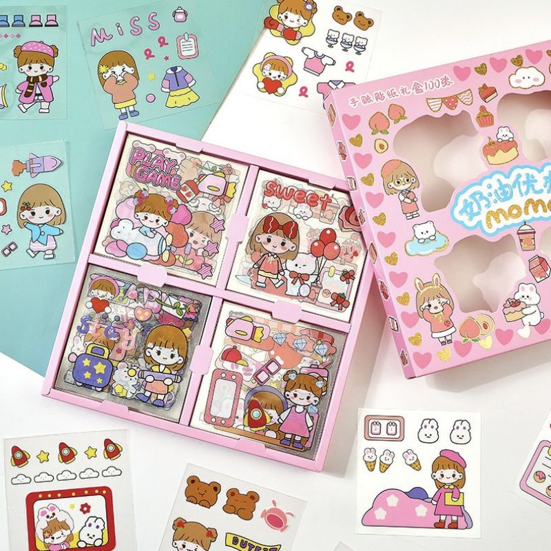 

(100lembar/pack) Stiker lucu / stiker Gambar unik lucu / stiker Karakter kartun imut /stiker tumbler/stiker anti air