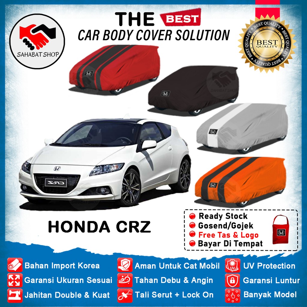 Sahabat Body Cover Mobil CRZ / Sarung Penutup Honda CRZ Outdoor 2010 2011 2012 2013 2014 2015 2016 / Tutup Selimut Mantel Pelindung Pembungkus Jas Mantol Terpal Kerudung Kelambu Kerodong Tutupan Bungkus Mobil CRZ Waterproof Anti Air Model Biru