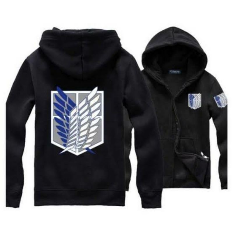 Jaket Sweater Attack On Titan Jumbo Zipper Hoodie Best Seller