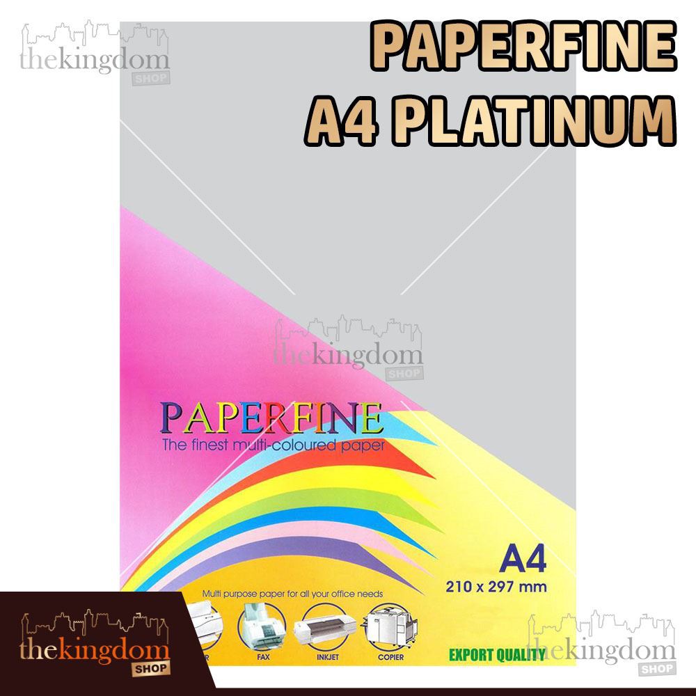 Paperfine Kertas HVS Warna A4 Platinum Gray Grey Abu-Abu 500 Lembar Kode Warna 272