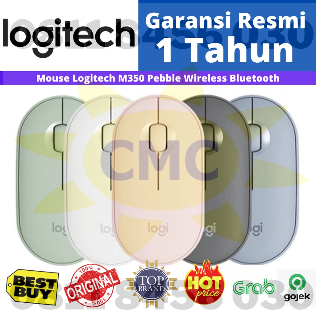 Logitech Pebble M350 Mouse Wireless Bluetooth Slim Silent