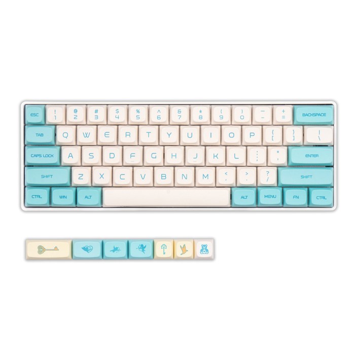PG PBT BLUEBIRD KEYCAPS SET 61 murah
