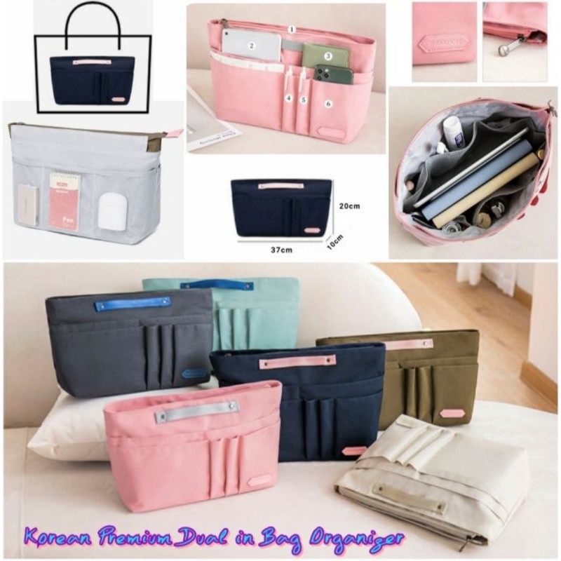 Korean Premium Dual in Bag Organizer / Bag in Bag / Daleman Tas Korea