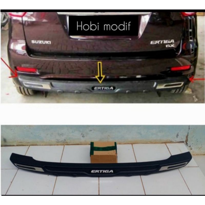 Pelindung bamper tanduk pengaman belakang Ertiga lama 2012 2013 2014 2015 2016 2017 bahan abs Plasti