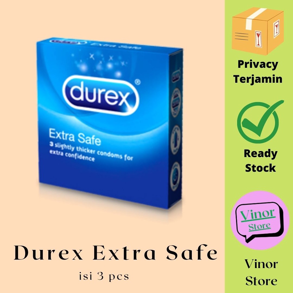 Kondom Durex Extra Safe (isi 3) - kondom tebal