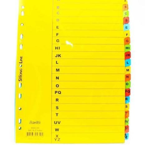 

☂ Pembatas file A4 A-Z /divider Bantex 20 pages murah ♂