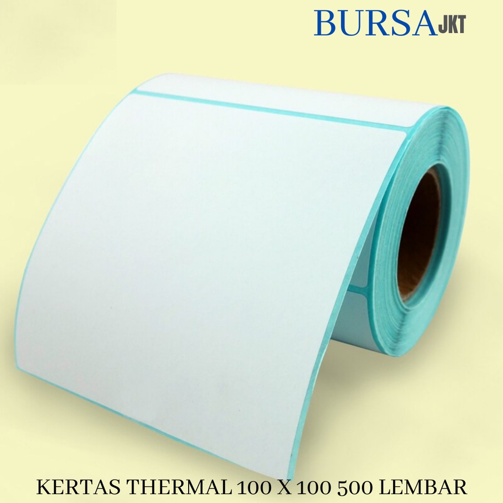 KERTAS STICKER THERMAL UNTUK CETAK RESI ONLINE 100 X 100 MM