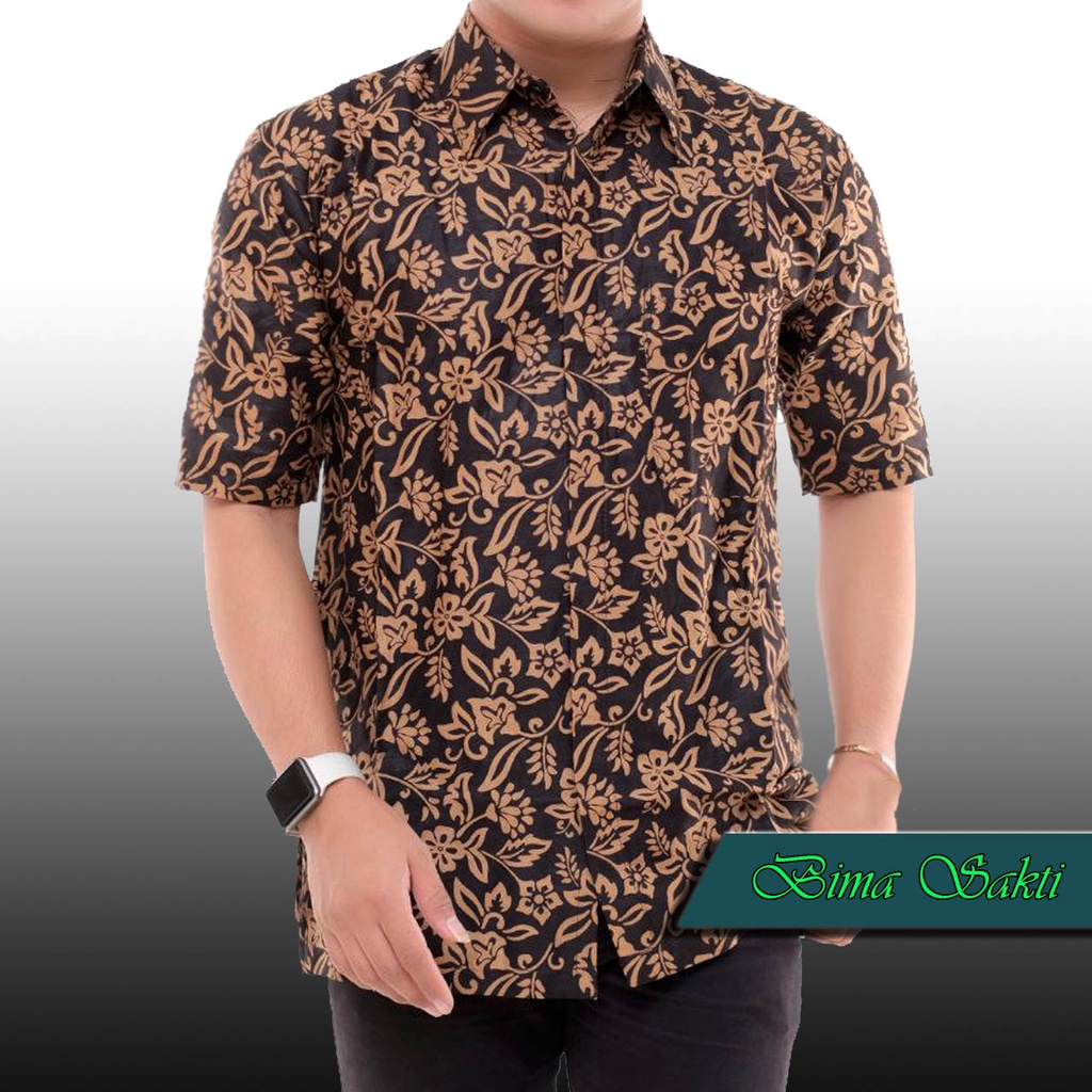 Batik pria kemeja batik lengan pendek hem batik sogan hem kantor kemeja modern kemeja pria kemeja batik lengan pendek batik pria terbaru bayar ditempat