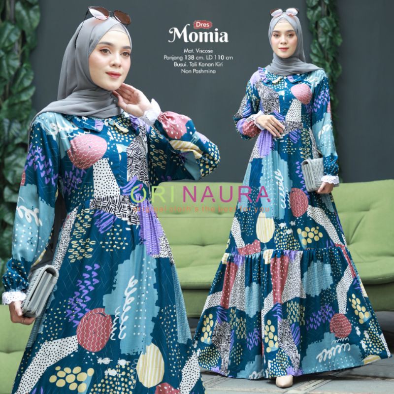 Momia maxy dress rayon viscose busui