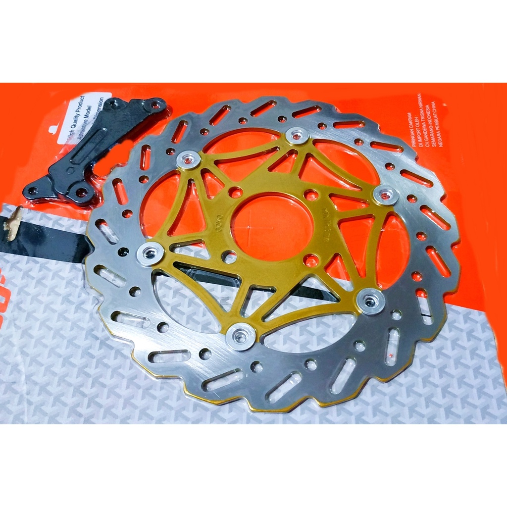 PIRINGAN LEBAR 260MM VARIO KARBU 110 PERTAMA 2PISTON CAKRAM PNP VARIO 110 PERTAMA MOTIF DAYTONA PSM PRO1 KTC RCB TDR