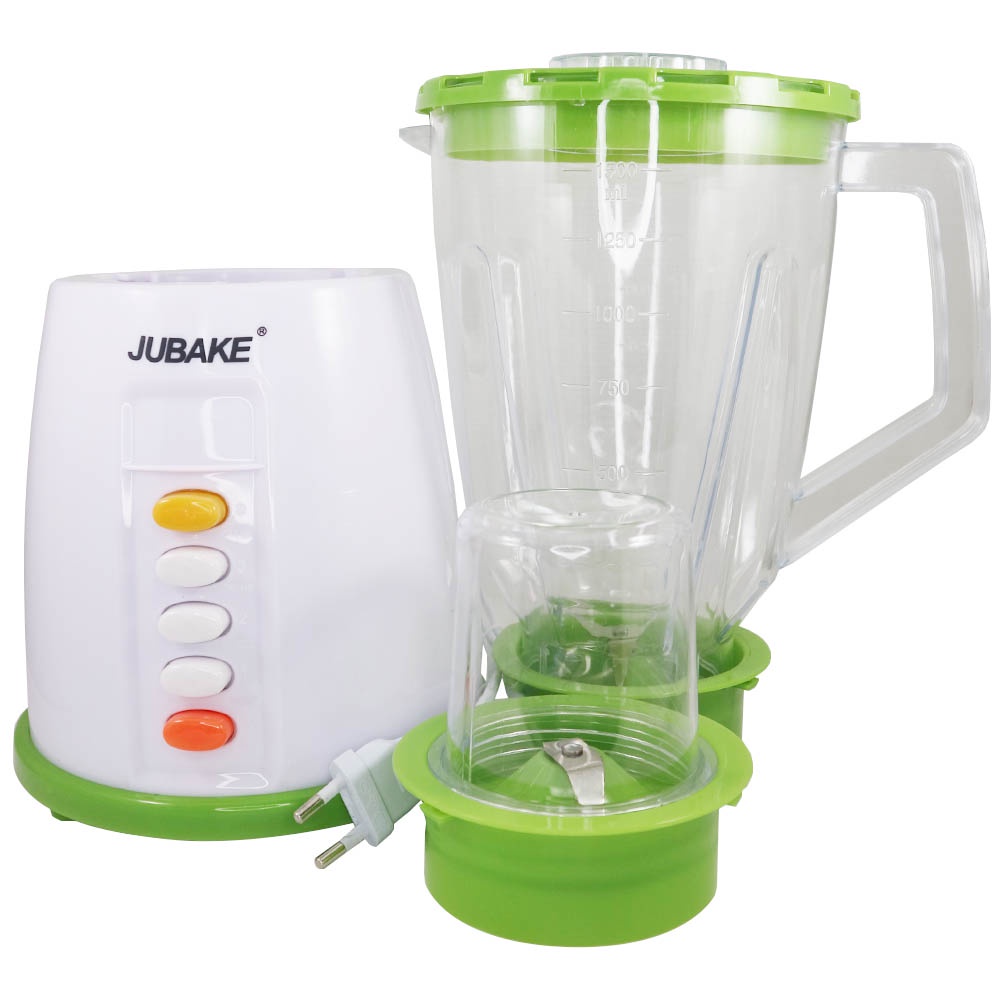 Blender Listrik 2 In 1 kapasitas tinggi Plastik Tahan Lama Jubake Blender Blender Buah Daging Sayur Dan Makanan Serbaguna