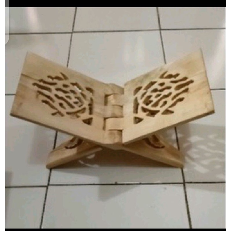 Rekal Meja Lipat AL-QUR'AN Kayu Asli Ukiran Jepara