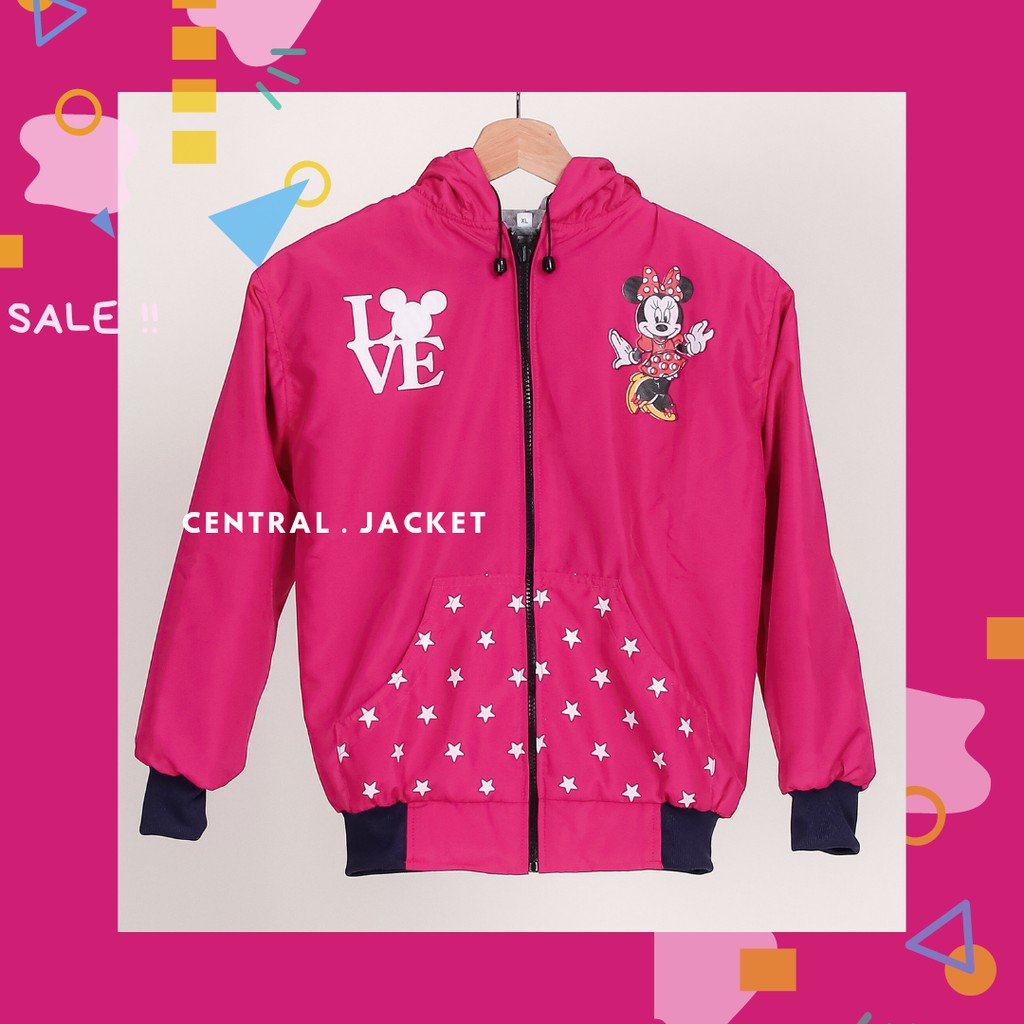 Jaket Anak Perempuan Tebal Karakter Mickey - Jaket Anak Musim Dingin