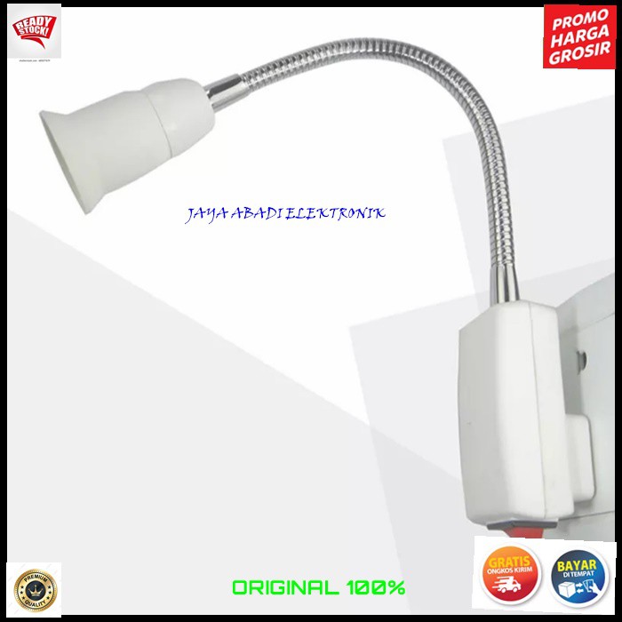 G561 SAMBUNGAN LAMPU SAKLAR SPIRAL 20 CM EXTENSION FITING E27 COLOK COLOKAN LAMP LED BOHLAM TIDUR BELAJAR SLEEP BULB TES COLOKAN STOP KONTAK LISTRIK SETRUM BULB LAMPU TIDUR BELAJAR ADA SAKLAR ON OFNYA JADI LEBIH AMAN DAN PRAKTIS