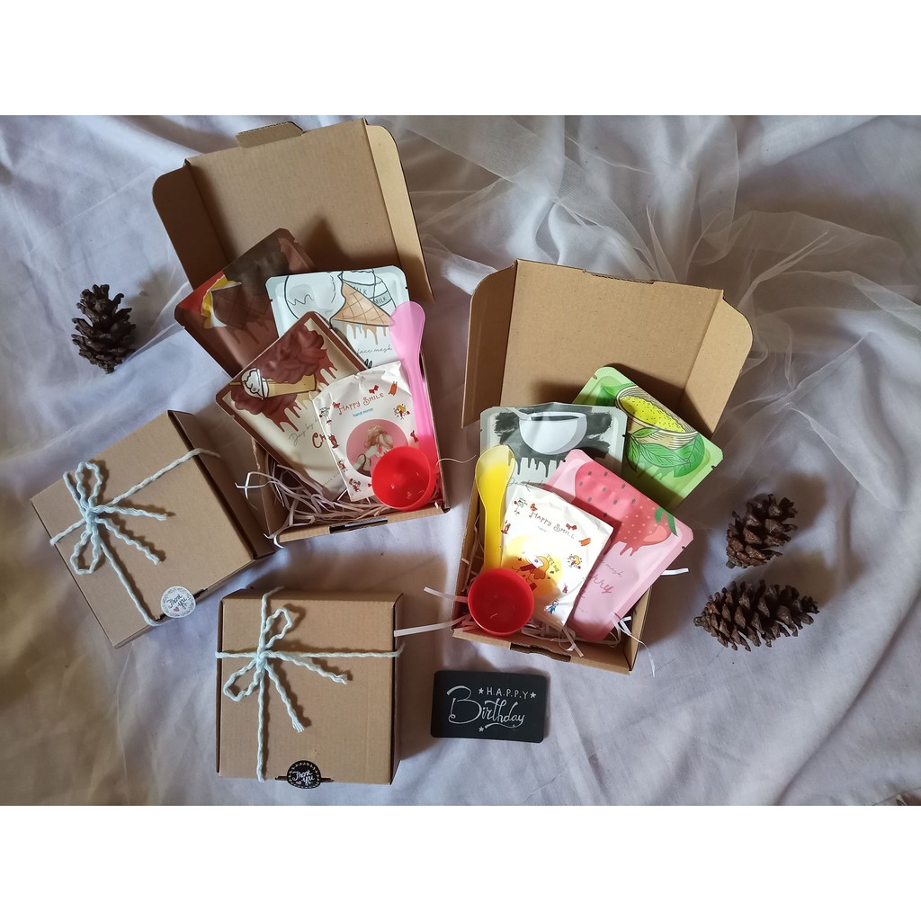 Gift Box Hampers Masker Wajah Kado Cewek Masker Wajah Organik Skincare Bpom Kado Ultah Kado Wisuda