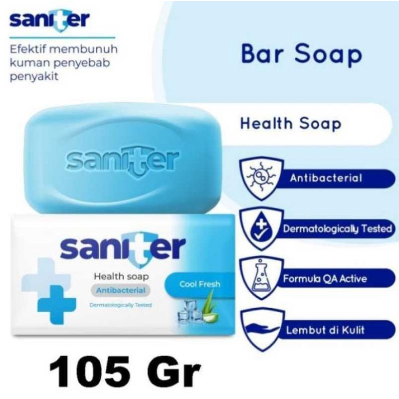 [3pc] Saniter Sabun Antibacterial 105gr isi 3Pc