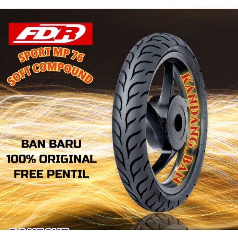 BAN TUBLES MATIC FDR SPORT MP 76 (SOFT COMPOUND) 90/80.14 ,BAN BARU, 100% ORIGINAL, FREE PENTIL