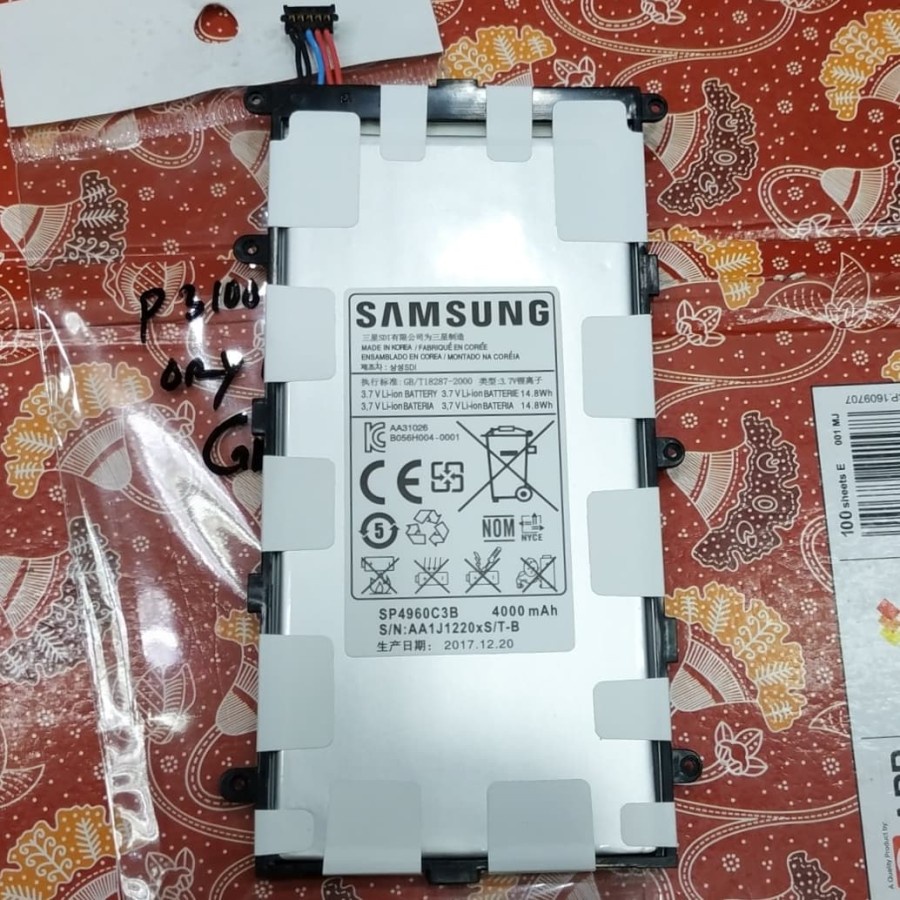 samsung p3100 / p6200 / sp4960c3b / TABLET BATERAI BATT BATTERY MANTUL