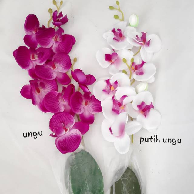 ANGGREK MEKAR X2 - bunga plastik palsu artificial home decor shabby chic grosir anggrek murah-3
