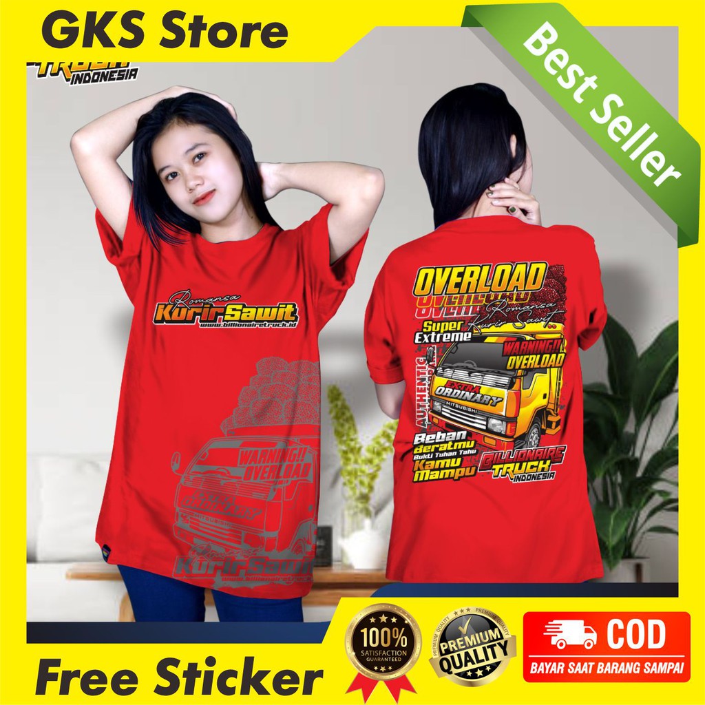 Kaos Truck Kurir Sawit Kaos Bergambar Truk Baju Driver Oleng Kaos Truk Terbaru Ori Billionaire Truck