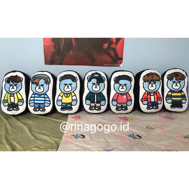 [OFFICIAL][BI, BOBBY, JUNE left] KRUNK X iKON BIG PILLOW❤️ BOBBY YOYO DK CHAN ikon album doll