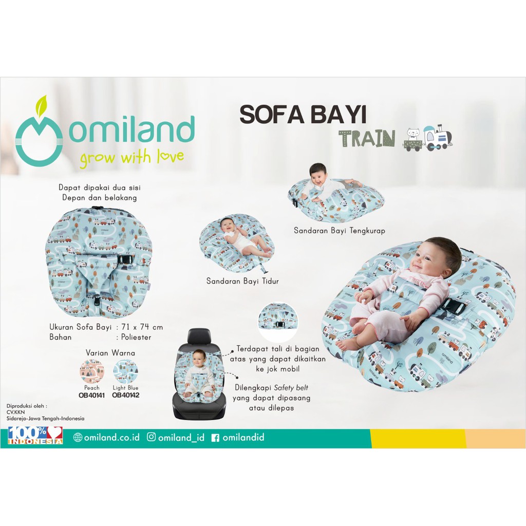 Omiland OB4014 Sofa Bayi Train Animal Series