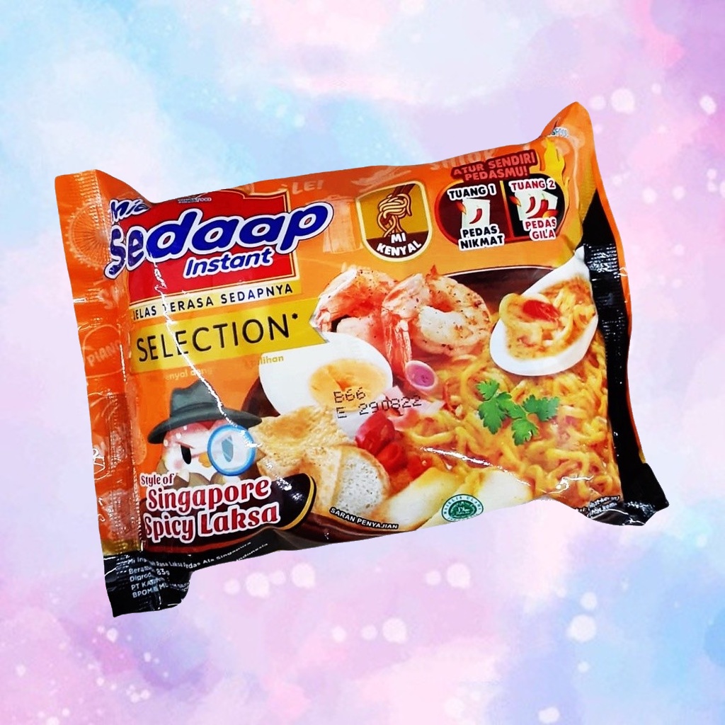 

MIE SEDAAP Selection Rasa Singapore Spicy Laksa Kemasan 83gr gram Mie Instan Rebus Boiled Noodle Makanan Instant Noodles Food Foodies Siap Saji Makan Kemasan Praktis Persediaan Bahan Dapur Kitchen Cook Meal Lunch Dinner Shoppa Corner Malang Jaw