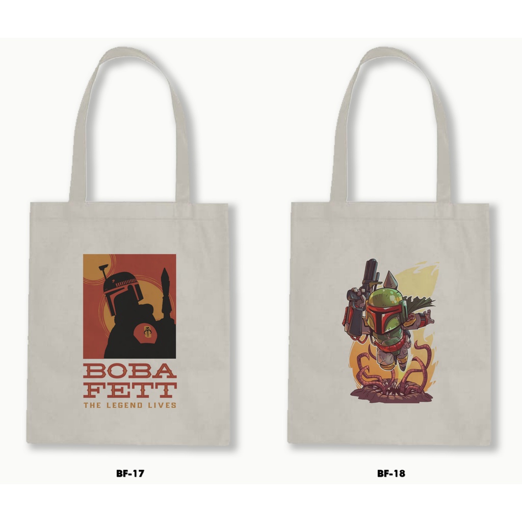 TOTE BAG BLACU - BOBA FETT - STAR WARS 01