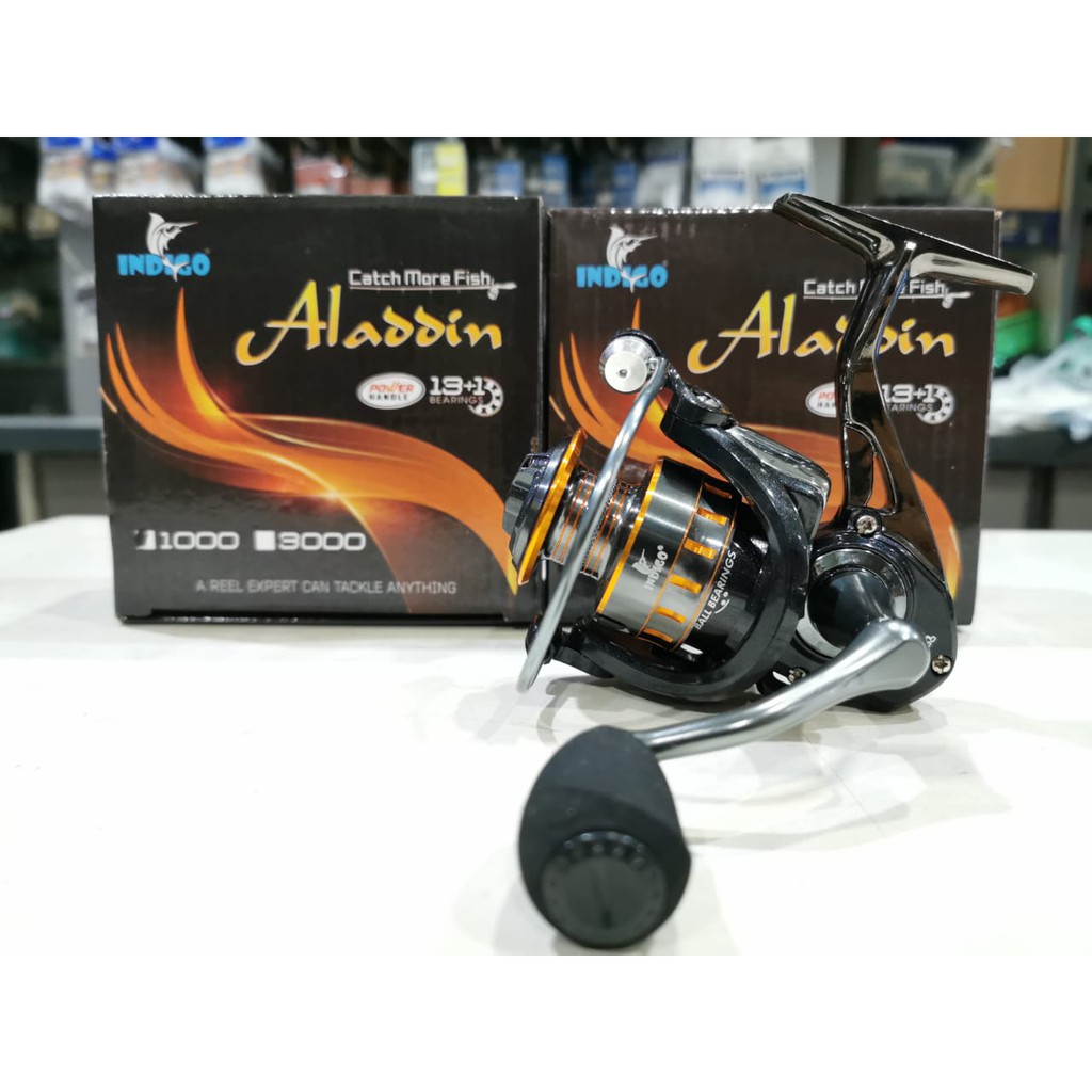 Reel Indigo Aladdin Power Handle Metal Body 1000 - 3000