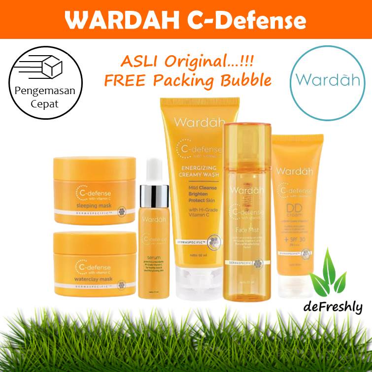 WARDAH C Defense Creamy Wash / Face Mist / DD Cream / Serum / Clay Mask / SLeeping Mask (C-defense) - Natural Light